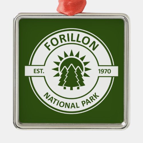 Forillon National Park Sun Trees Metal Ornament