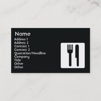 Fork And Knife - Business Business Card by ZazzleProfileCards at Zazzle