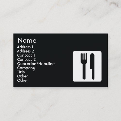 Fork and Knife - Business Business Cards
