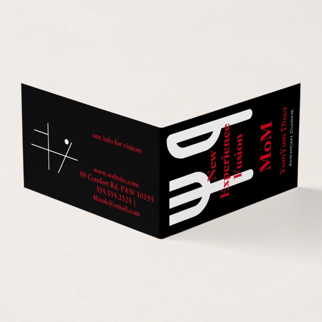 Fork and Knife Business Card (Outside)