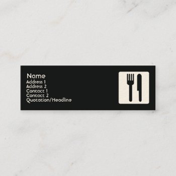 Fork And Knife - Skinny Mini Business Card by ZazzleProfileCards at Zazzle