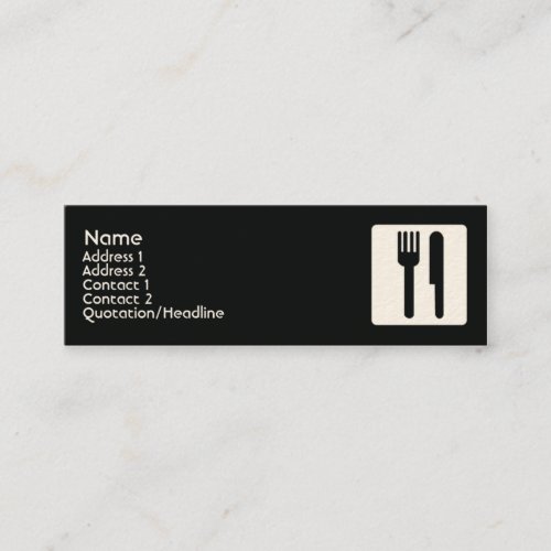 Fork and Knife - Skinny Business Cards
