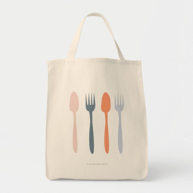 Fork and Spoon Tote Bag (Front)