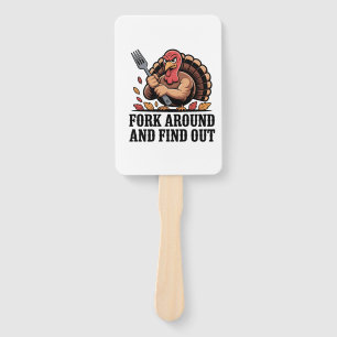 Fork Around The Find out Thanksgiving Turkey Hand Fan