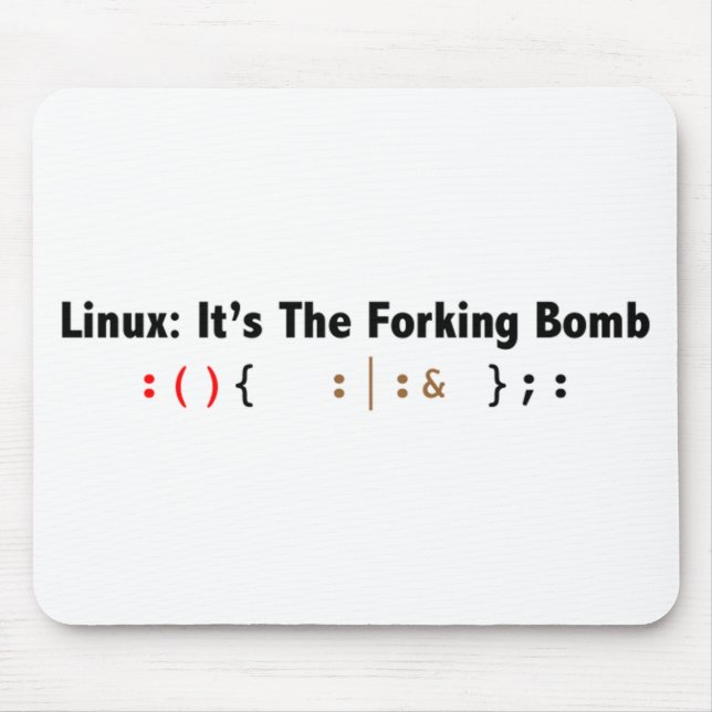fork_bomb_black.png mouse pad (Front)