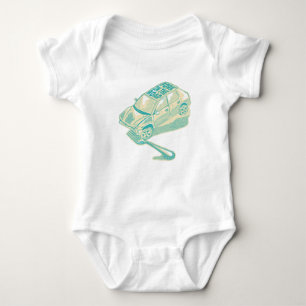 Fork in the road car accident baby bodysuit