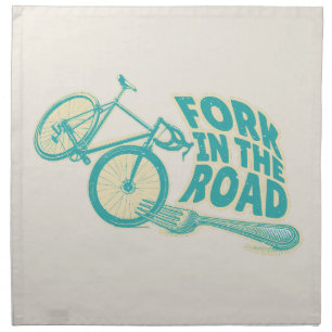 Fork in the road Funny bicycle Cloth Napkin