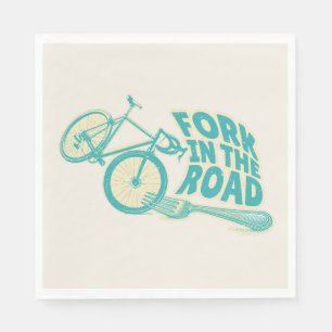 Fork in the road Funny bicycle Napkins