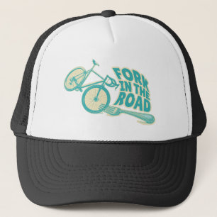 Fork in the road Funny bicycle Trucker Hat