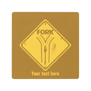 Fork in the road funny traffic sign