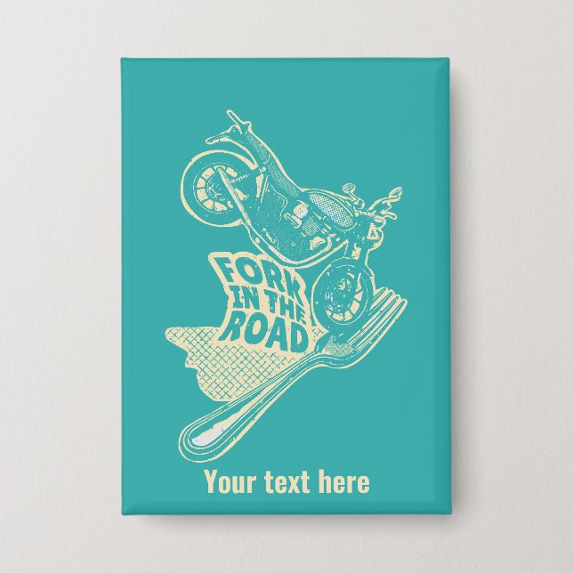 Fork in the road motorcycle crash button (Front)