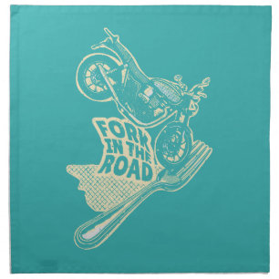 Fork in the road motorcycle crash cloth napkin