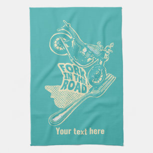 Fork in the road motorcycle crash kitchen towel