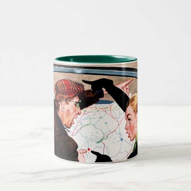 Fork in the Road Two-Tone Coffee Mug (Center)