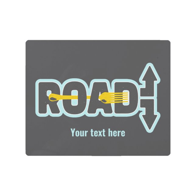 Fork in the road typographic text art (Front)