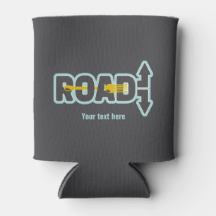 Fork in the road typographic text art can cooler