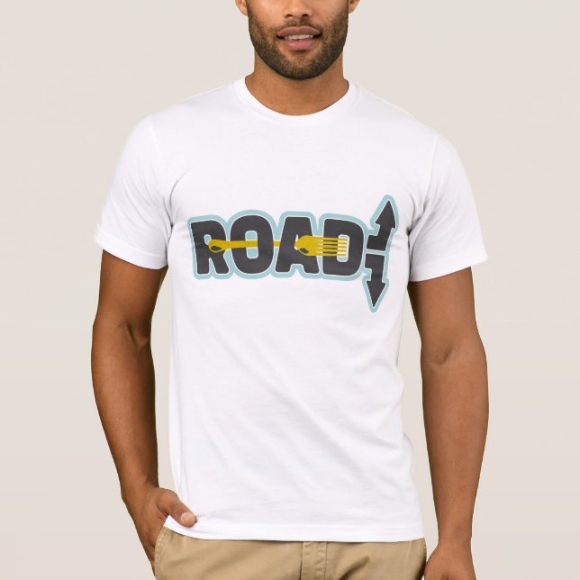 Fork in the road typographic text art T-Shirt (Front)