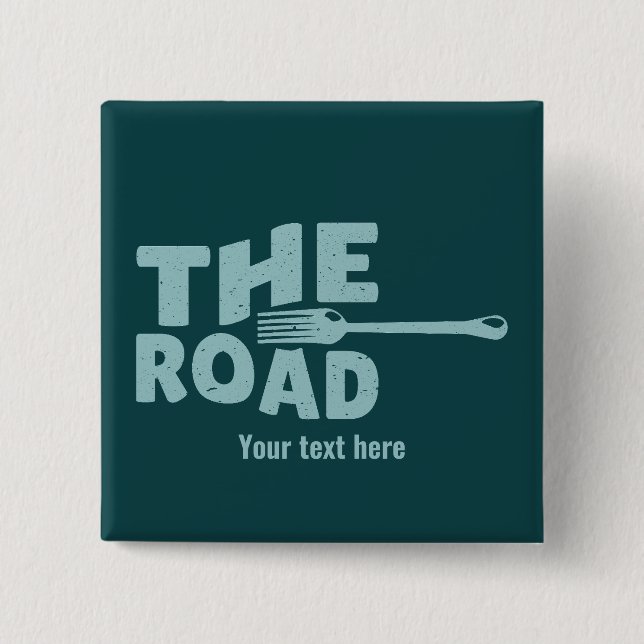 Fork in the road typography button (Front)