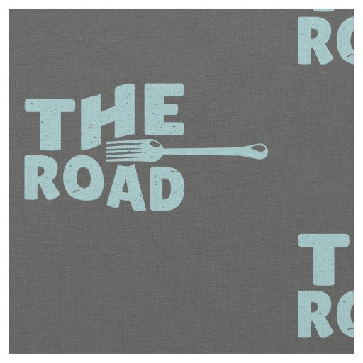 Fork in the road typography fabric