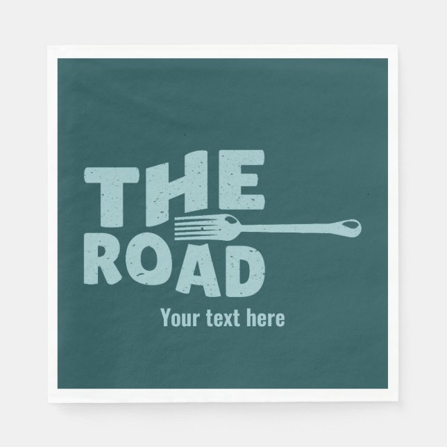Fork in the road typography napkins (Front)