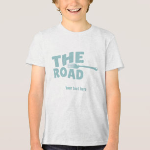 Fork in the road typography Tri-Blend shirt
