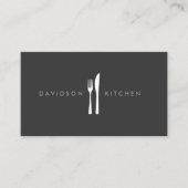 Fork & Knife Logo 2 for Chef, Foodie, Restaurant Business Card (Front)