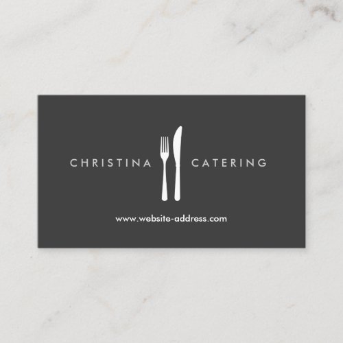 FORK &amp; KNIFE LOGO Business Card