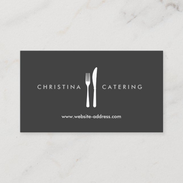 FORK & KNIFE LOGO Business Card (Front)