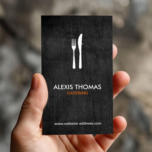 Fork &amp; Knife Logo for Catering, Chef, Restaurant Business Card
