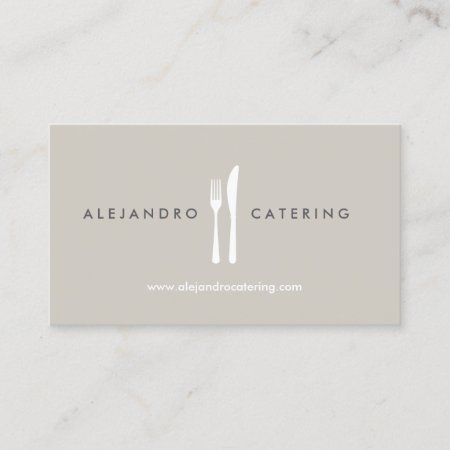 Fork & Knife Logo For Chef, Catering, Restaurant Business Card