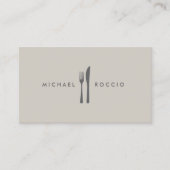 Fork & Knife Logo for Chef, Foodie, Restaurant Business Card (Front)
