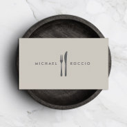 Fork & Knife Logo For Chef, Foodie, Restaurant Business Card at Zazzle