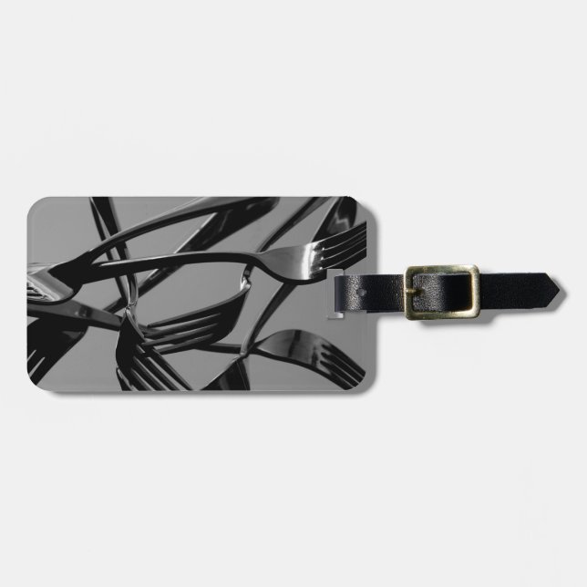 Fork Levitation Luggage Tag (Front Horizontal)