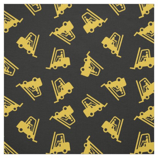 Fork Lift Icon Pattern Fabric