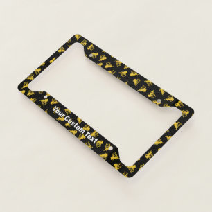 Fork Lift Icon Pattern License Plate Frame