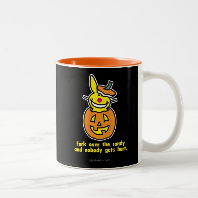 Fork Over The Candy Two-Tone Coffee Mug (Right)