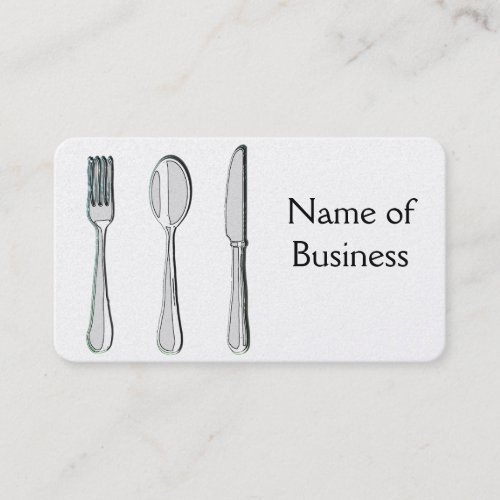 Fork Spoon and Knife Business Card