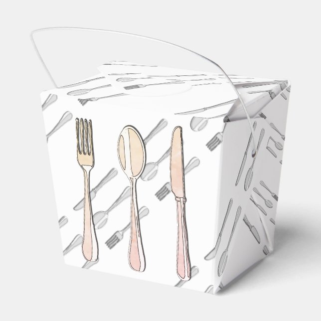 Fork, Spoon, and Knife Favor Boxes (Back Side)