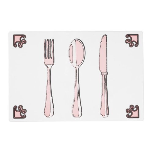 Fork Spoon and Knife Placemat