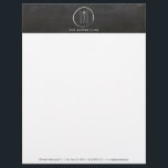 FORK SPOON KNIFE CHALKBOARD LOGO for Restaurant Letterhead<br><div class="desc">Coordinates with the FORK SPOON KNIFE CHALKBOARD LOGO for Restaurant Business Card Template by 1201AM. Rustic and of-the-moment identity for your restaurant, bar, catering business, etc. Chalk drawing of spoon, fork & knife sit centered in a hand-drawn circle on chalkboard background across the header of this letterhead design. Your name...</div>