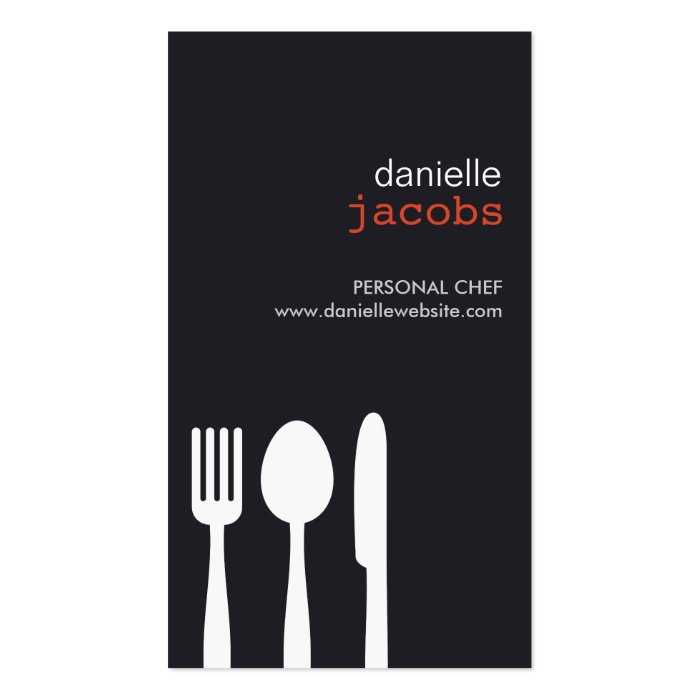 FORK SPOON KNIFE in DARK Business Card