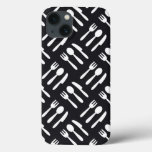 Fork spoon knife pattern iPhone 13 case
