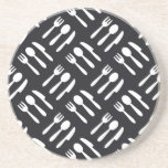 Fork spoon knife pattern coaster