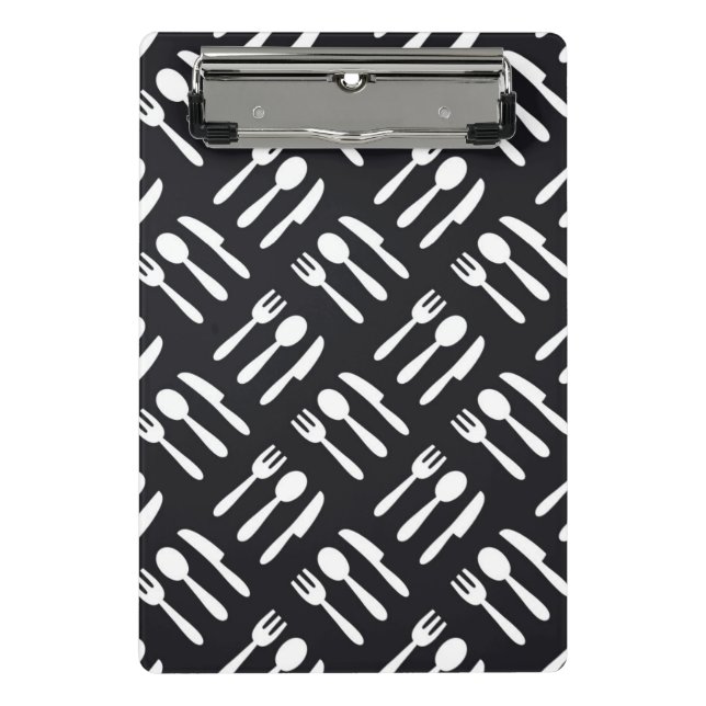 Fork spoon knife pattern mini clipboard (Front)
