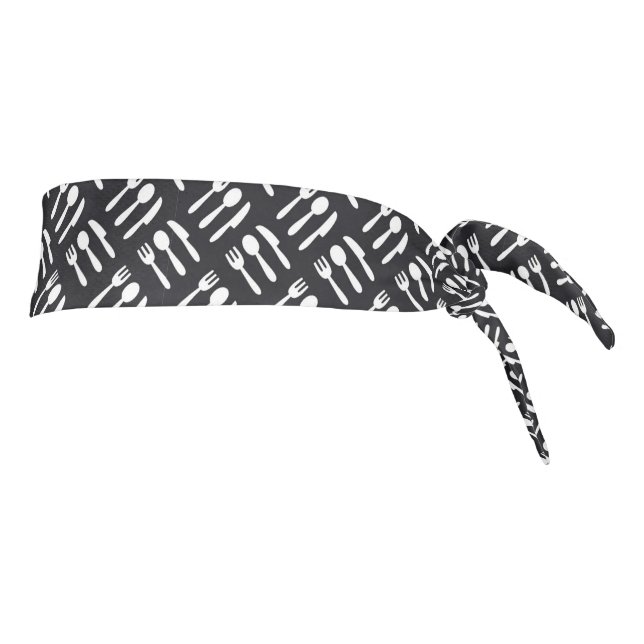 Fork spoon knife pattern tie headband (Rotate 90)