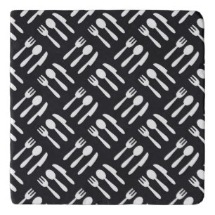 Fork spoon knife pattern trivet