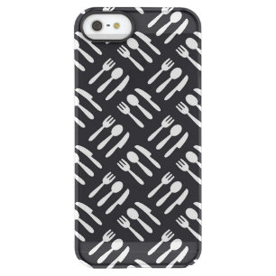 Fork spoon knife pattern permafrost iPhone SE/5/5s case