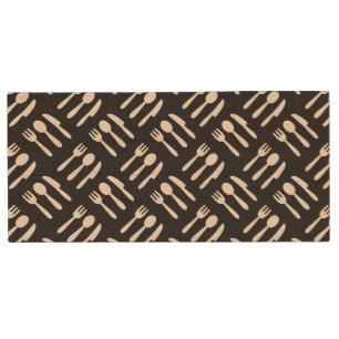 Fork spoon knife pattern wood flash drive