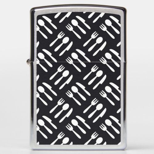 Fork spoon knife pattern zippo lighter