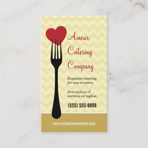 Forked Heart RestaurantCatering Business Card